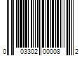 Barcode Image for UPC code 003302000082