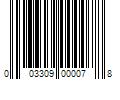 Barcode Image for UPC code 003309000078