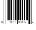 Barcode Image for UPC code 003316000054