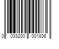 Barcode Image for UPC code 0033200001836