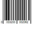 Barcode Image for UPC code 0033200002062