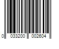 Barcode Image for UPC code 0033200002604