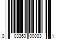 Barcode Image for UPC code 003360000031