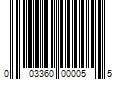 Barcode Image for UPC code 003360000055