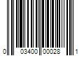 Barcode Image for UPC code 003400000281