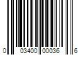 Barcode Image for UPC code 003400000366