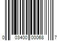 Barcode Image for UPC code 003400000687