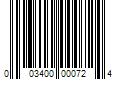 Barcode Image for UPC code 003400000724