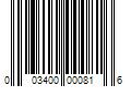 Barcode Image for UPC code 003400000816