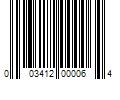 Barcode Image for UPC code 003412000064