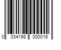 Barcode Image for UPC code 0034198000016