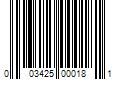 Barcode Image for UPC code 003425000181