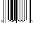 Barcode Image for UPC code 003437000063