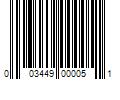 Barcode Image for UPC code 003449000051