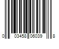 Barcode Image for UPC code 003458060398