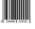 Barcode Image for UPC code 0034986000020