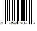 Barcode Image for UPC code 003500000433