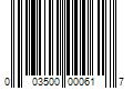 Barcode Image for UPC code 003500000617