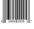 Barcode Image for UPC code 003504000057