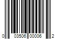 Barcode Image for UPC code 003506000062