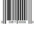 Barcode Image for UPC code 003511000088