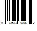 Barcode Image for UPC code 003513000062