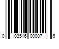 Barcode Image for UPC code 003516000076