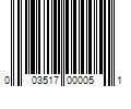 Barcode Image for UPC code 003517000051