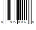 Barcode Image for UPC code 003522000060