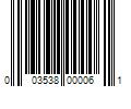 Barcode Image for UPC code 003538000061