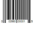 Barcode Image for UPC code 003560000015