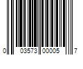 Barcode Image for UPC code 003573000057