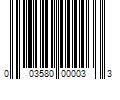 Barcode Image for UPC code 003580000033