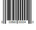 Barcode Image for UPC code 003580000040