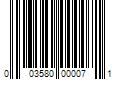 Barcode Image for UPC code 003580000071