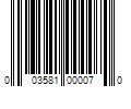 Barcode Image for UPC code 003581000070