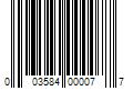 Barcode Image for UPC code 003584000077. Product Name: 