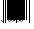 Barcode Image for UPC code 003600000012