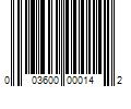 Barcode Image for UPC code 003600000142