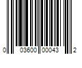 Barcode Image for UPC code 003600000432