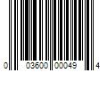 Barcode Image for UPC code 003600000494