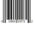 Barcode Image for UPC code 003600000722