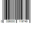 Barcode Image for UPC code 0036000119749