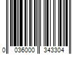 Barcode Image for UPC code 0036000343304