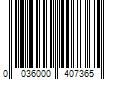 Barcode Image for UPC code 0036000407365