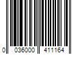 Barcode Image for UPC code 0036000411164