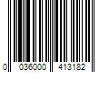 Barcode Image for UPC code 0036000413182