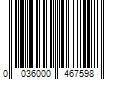 Barcode Image for UPC code 0036000467598