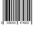 Barcode Image for UPC code 0036000474800