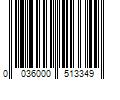 Barcode Image for UPC code 0036000513349